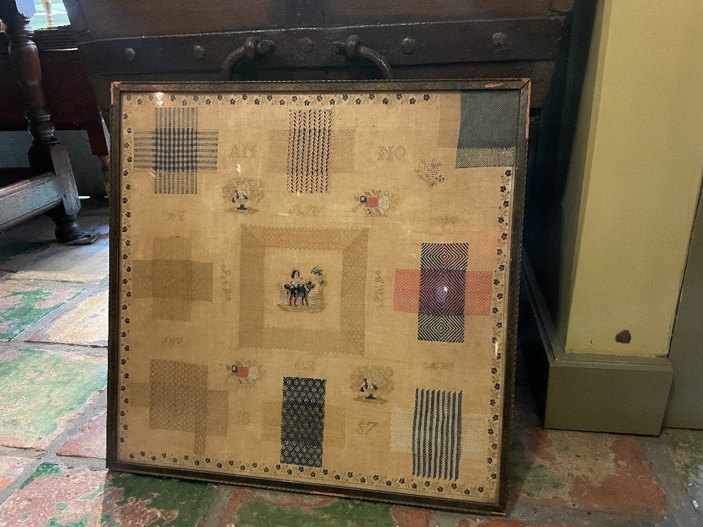 stoplap merklap anno 1857, Antiek en Kunst, Ophalen of Verzenden
