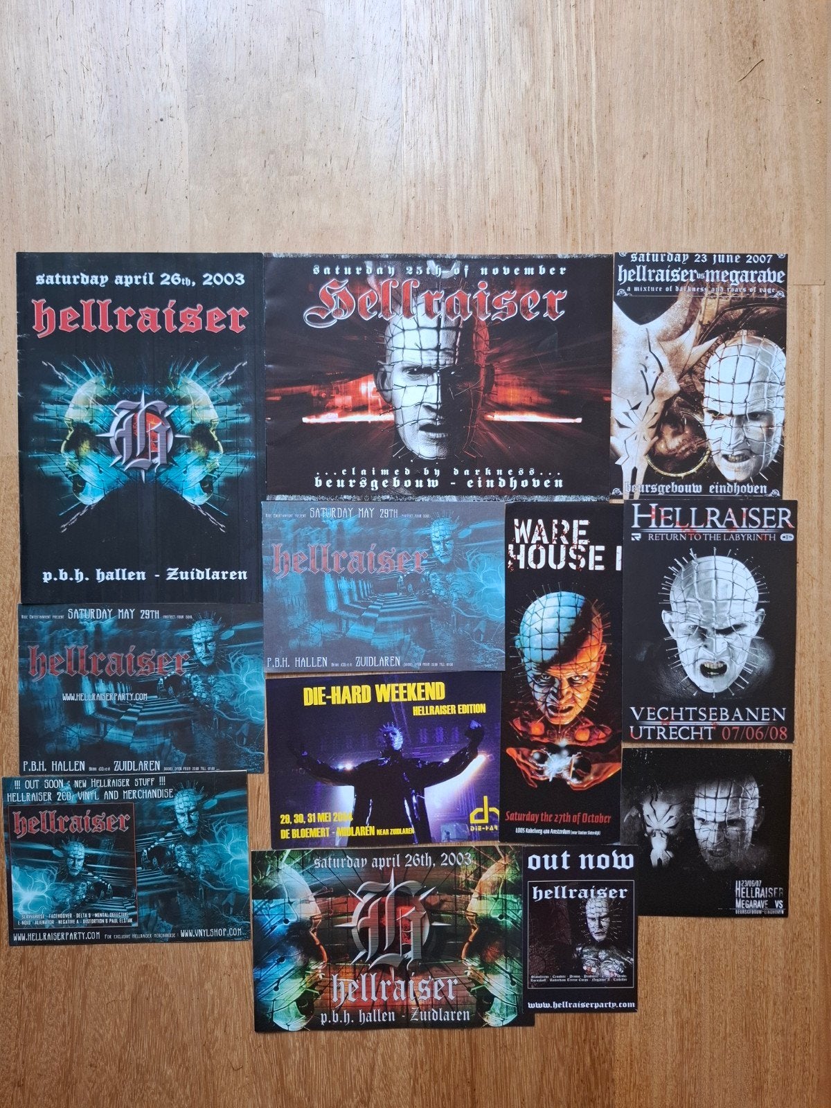 Hellraiser flyer pakket. Hardcore Gabber Thunderdome, Ophalen of Verzenden, A4 of kleiner