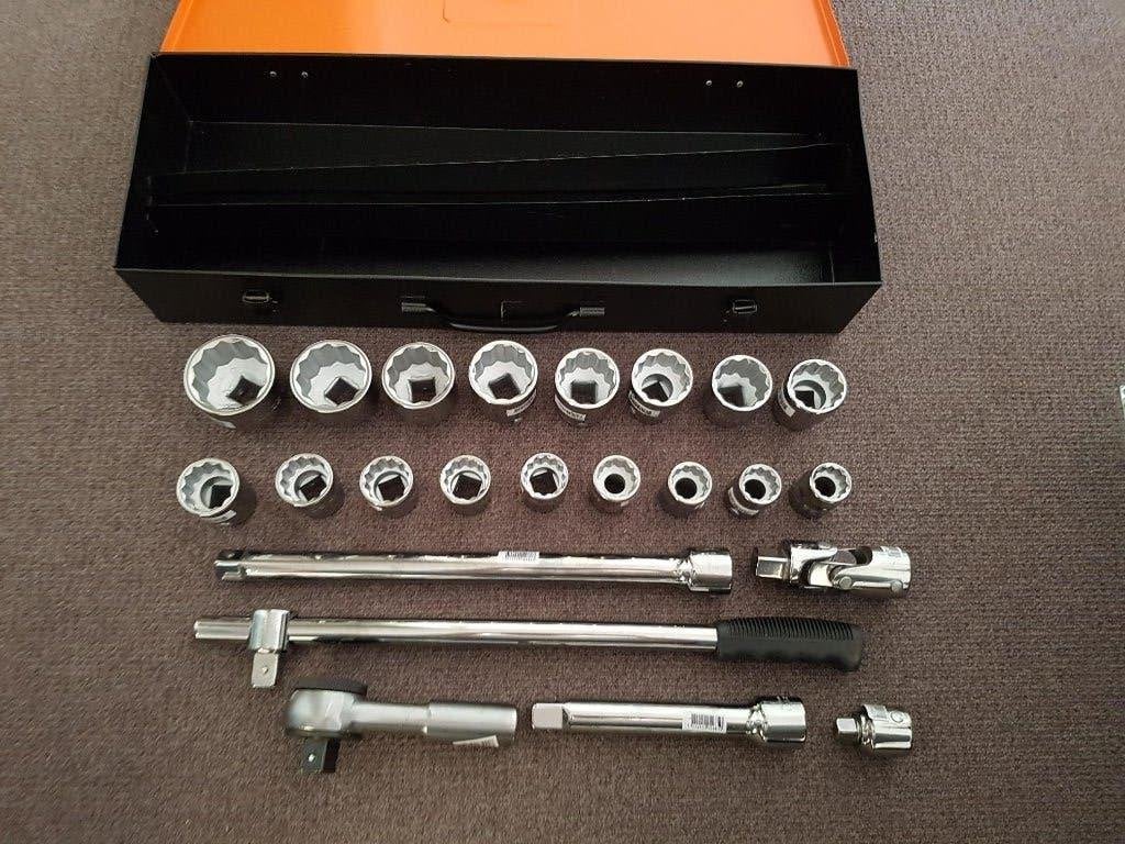 Bahco dopsleutelset 8821MB 3/4inch PROF 22 t/m 50 mm NIEUW, Doe-het-zelf en Verbouw, Gereedschap | Handgereedschap, Verzenden