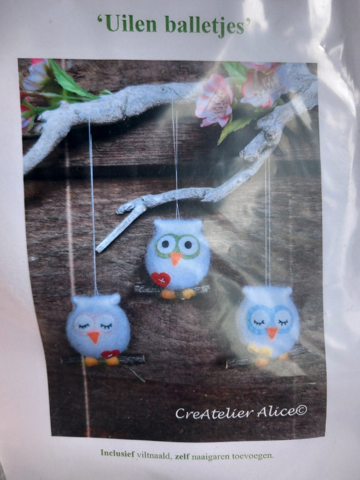 Viltpakket CreAtelier Alice - Uilenballetjes, Hobby en Vrije tijd, Ophalen of Verzenden, Nieuw, Figuurtje(s), Wolvilt