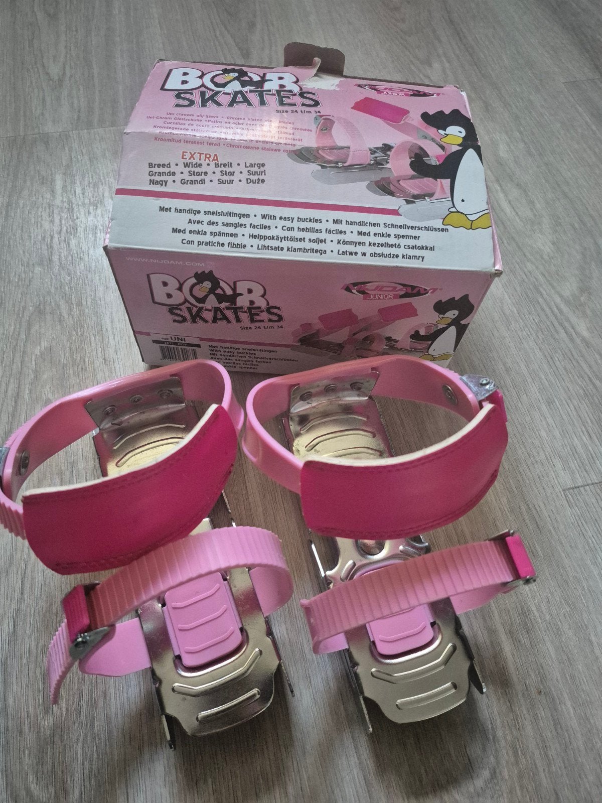 Roze Nijdam glij-ijzers 24-34, Sport en Fitness, Schaatsen, Ophalen of Verzenden, Nieuw, Overige typen, Nijdam