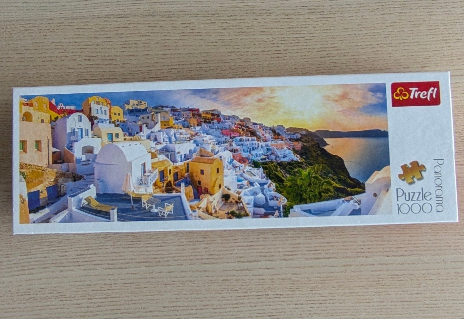 Trefl Panorama Puzzel 1000 stukjes Santorini, Ophalen of Verzenden, 500 t/m 1500 stukjes, Zo goed als nieuw, Legpuzzel