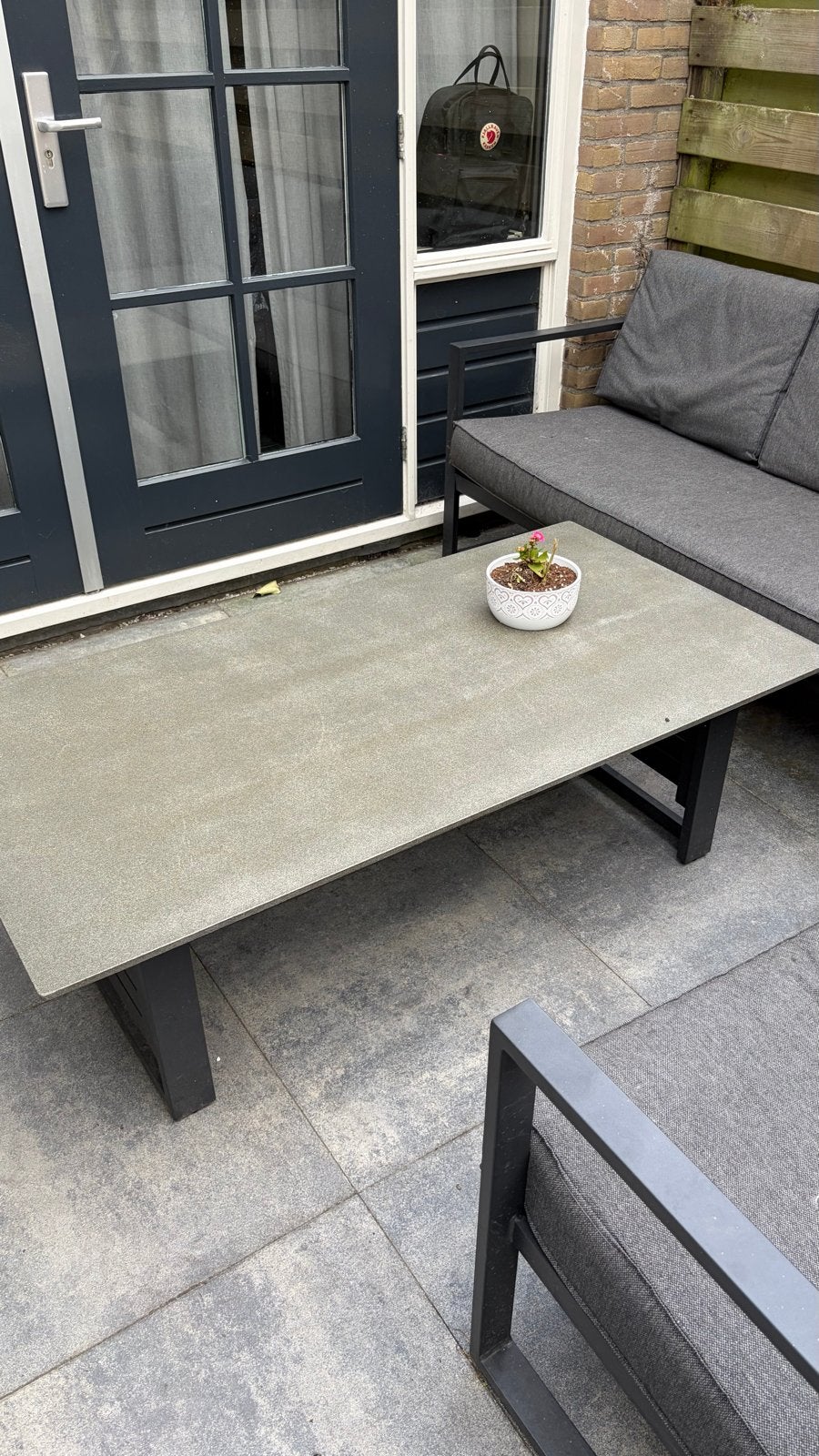 Verstelbare buitentafel VONGE JYSK, Ophalen, Gebruikt, Rechthoekig, Metaal