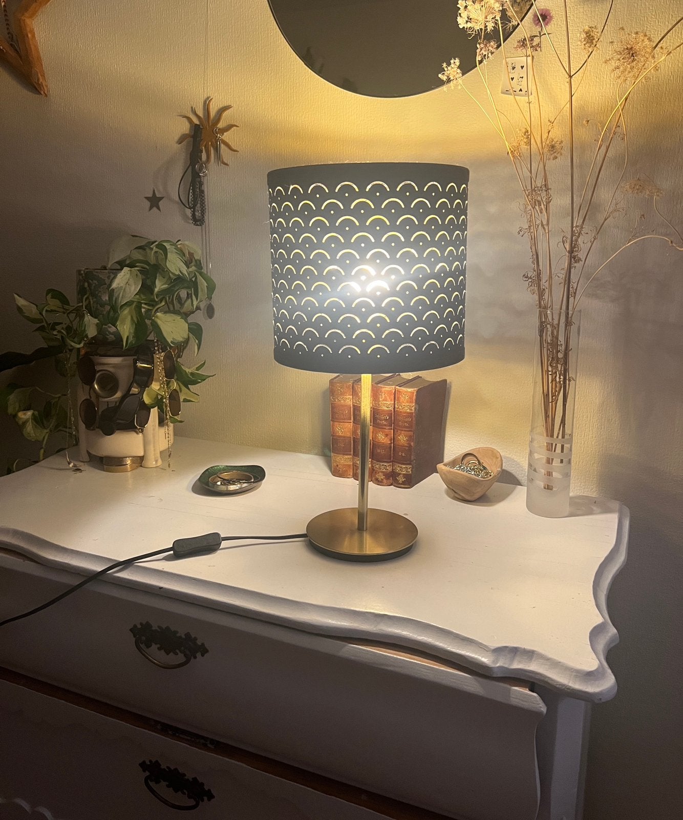 Ikea Nymö/Skaftet tafellamp, Ophalen, Textiel, IKEA, Met schakelaar