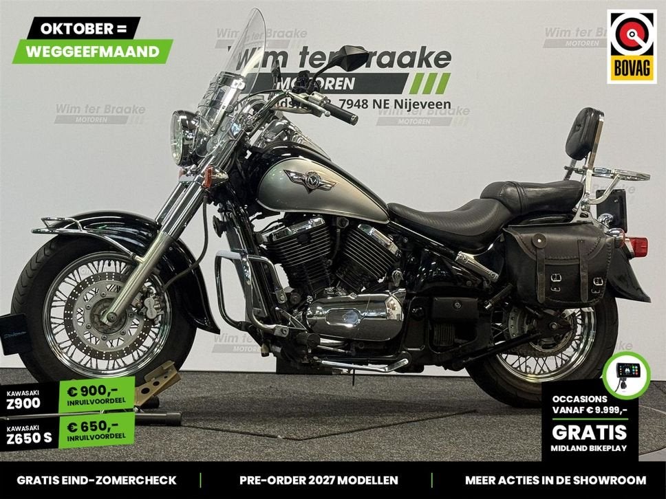KAWASAKI VN 800 CLASSIC (bj 1996) 44.231 km, Motoren, 2 cilinders, 805 cc, Bedrijf, Onbekend