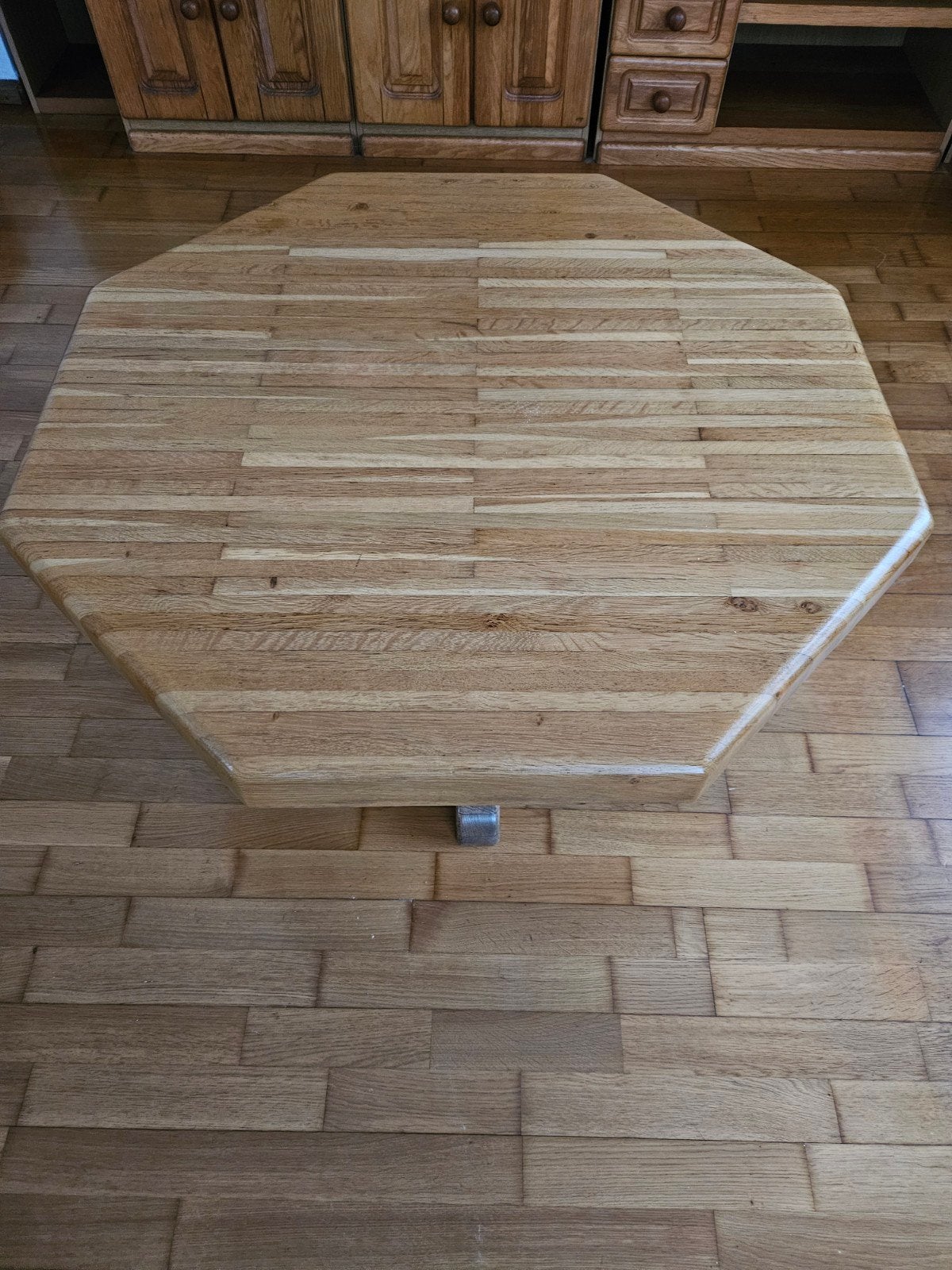 8 hoekige eiken salontafel, Gebruikt, 50 tot 100 cm, Rechthoekig, 50 tot 100 cm