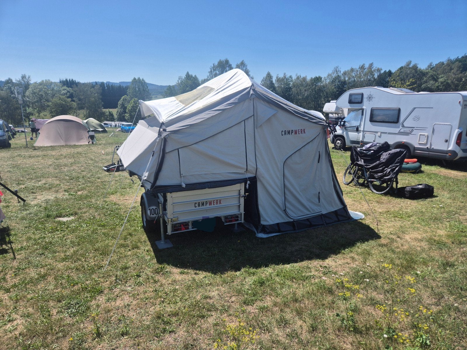 Campwerk Economy tenttrailer 2020, Campwerk, Ophalen of Verzenden, Grijs, Tot en met 4