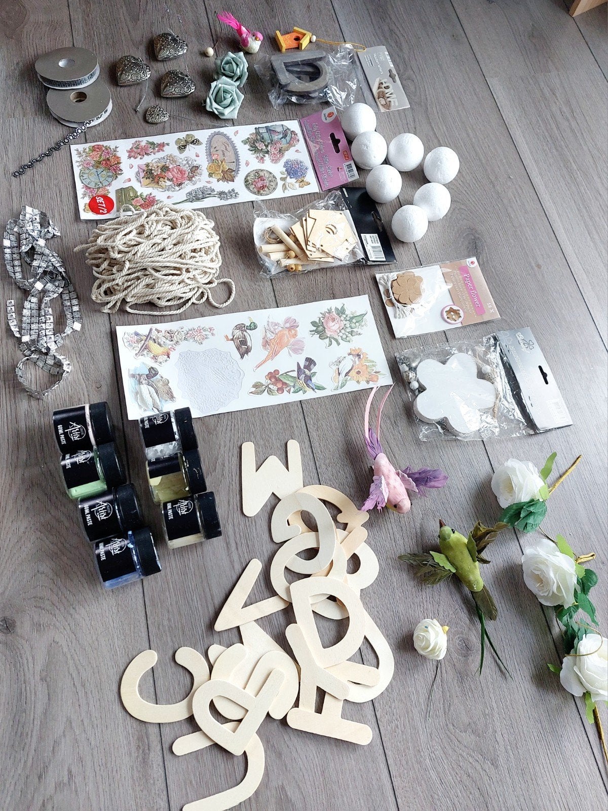 Diverse knutselspullen pakket, Educatief, Beige, Zo goed als nieuw, Papier of Karton