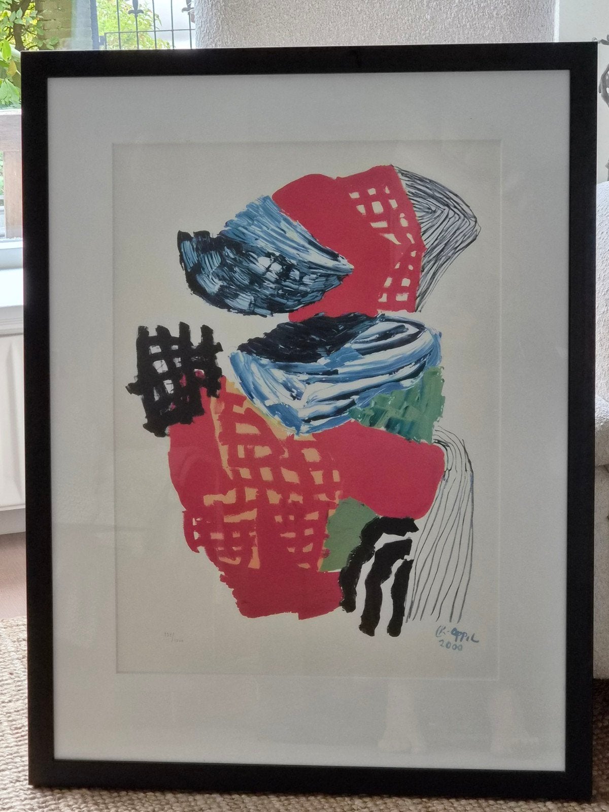 Karel Appel - Thoughts Boomerang - Kleurenlitho/Zeefdruk, Gesigneerd, Ophalen, Abstract, Lithografie