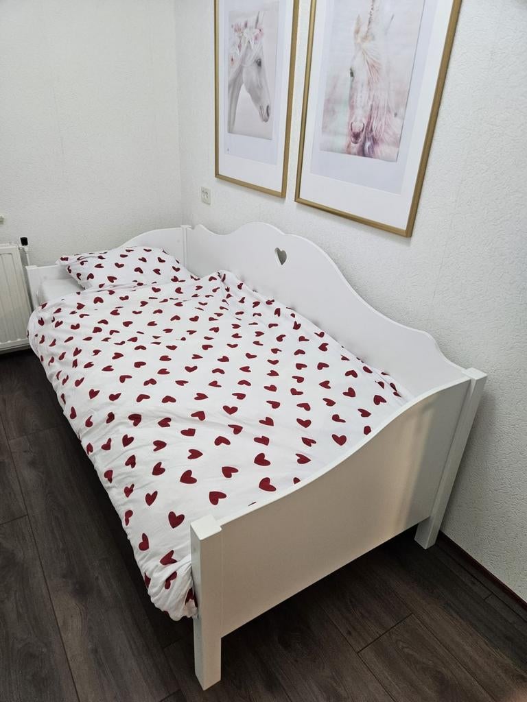 Te koop: Vipack bedbank Amori met nachtkastje, 85 tot 100 cm, Gebruikt, 180 cm of meer, Ophalen