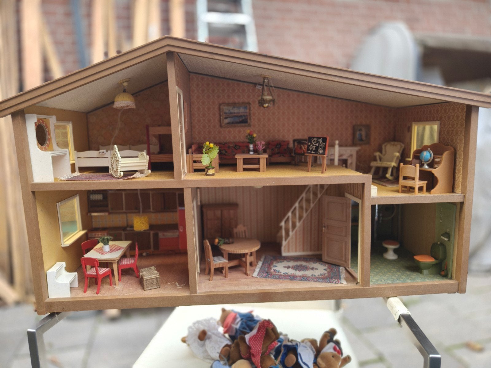 Zweeds vintage Poppenhuis Lundby met Meubels en Accessoires, Kinderen en Baby's, Ophalen, Gebruikt, Poppenhuis