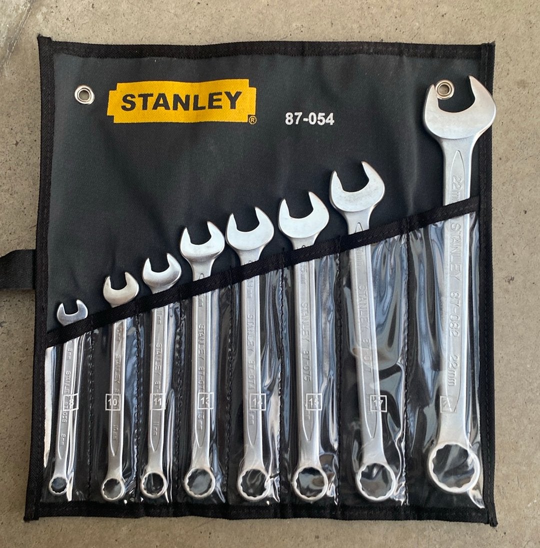 8-delige ring- steeksleutel set., Ophalen of Verzenden, Zo goed als nieuw, Gereedschapsset, Stanley