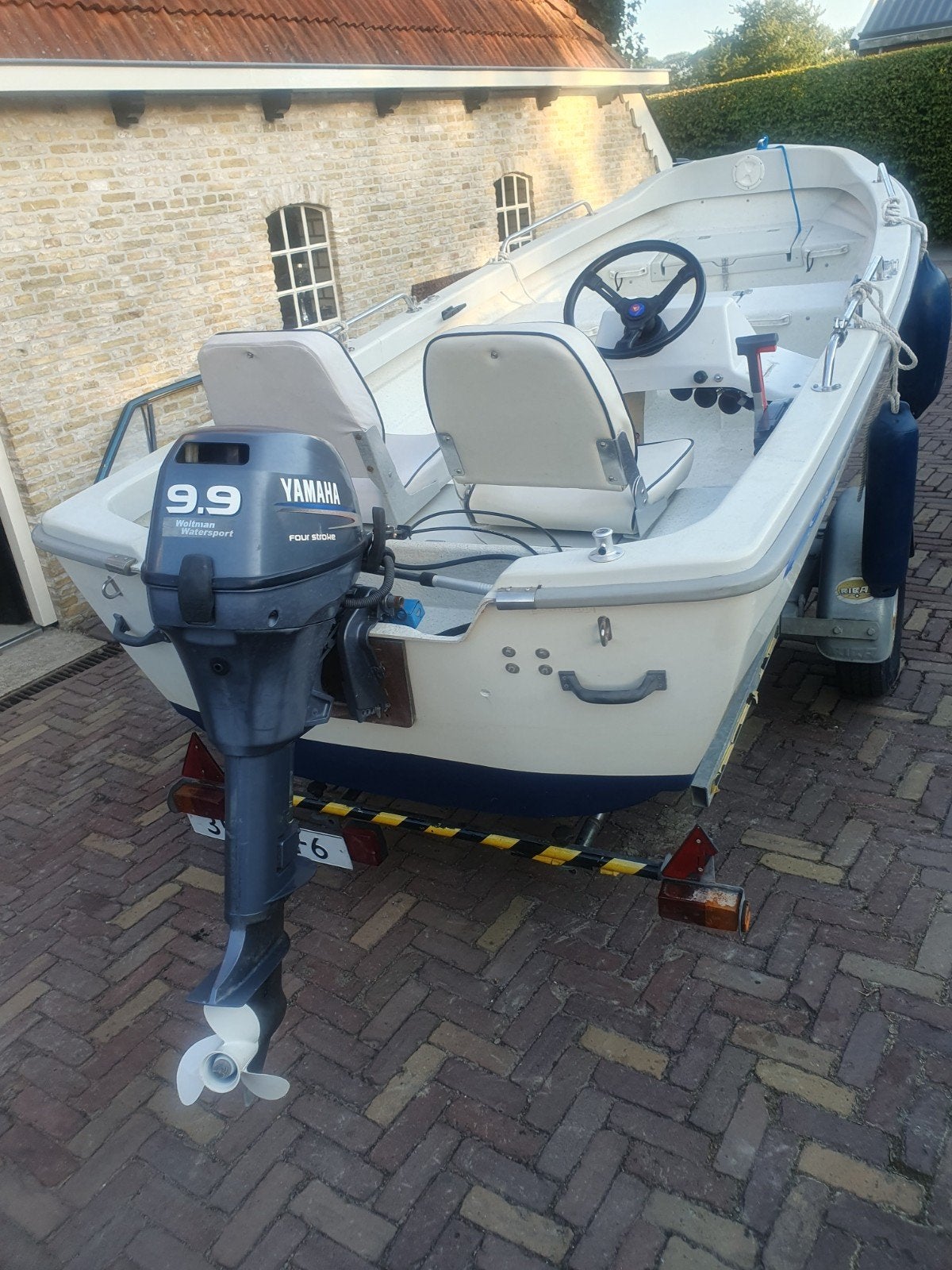 Crescent 430 met Yamaha 9.9 pk buitenboordmotor, Watersport en Boten, Overige merken, Gebruikt, Buitenboordmotor, Consoleboot