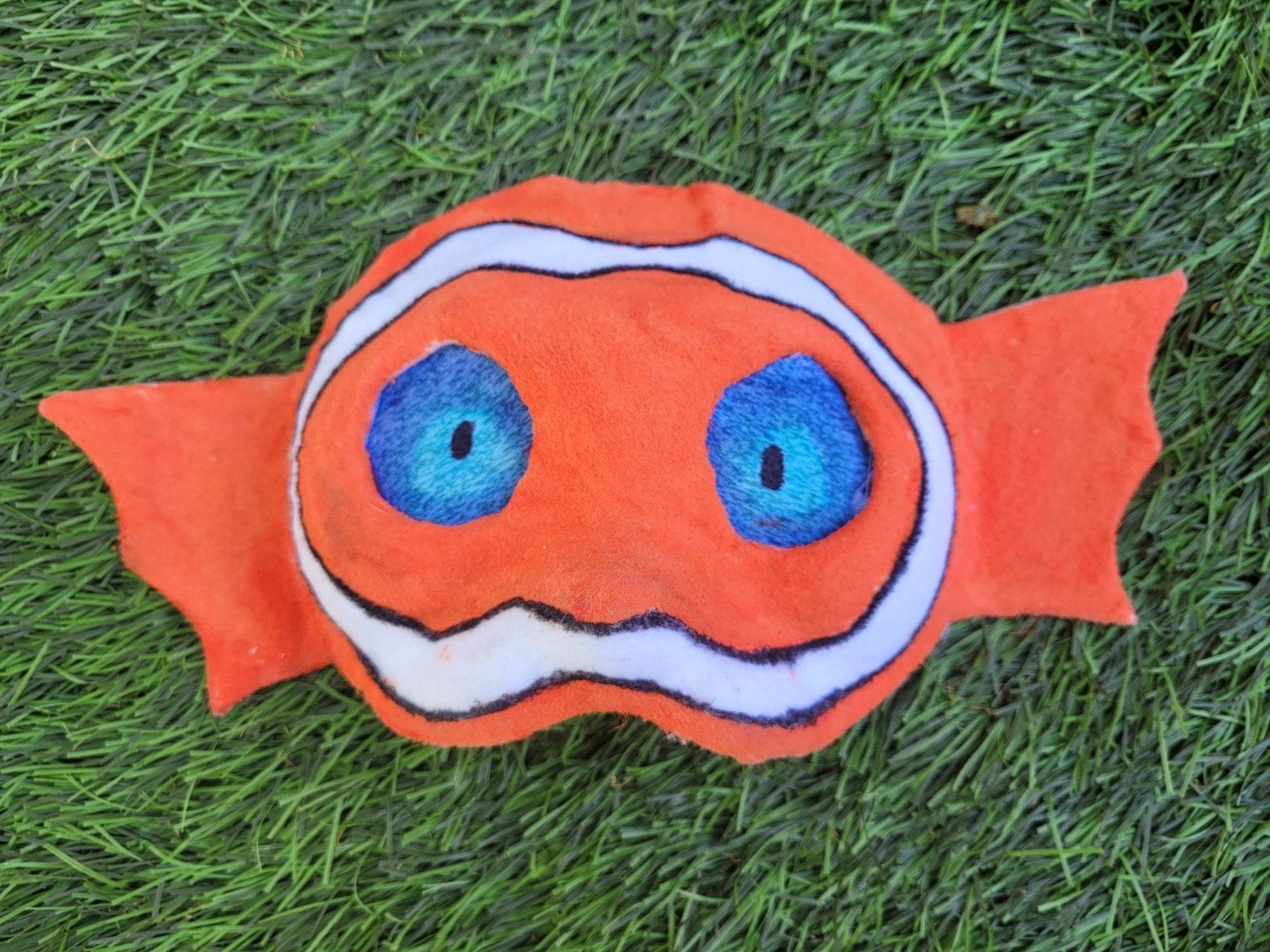 Therian masker anemoonvis / clownvis, Gebruikt, Oranje, Handgemaakt, Ophalen of Verzenden