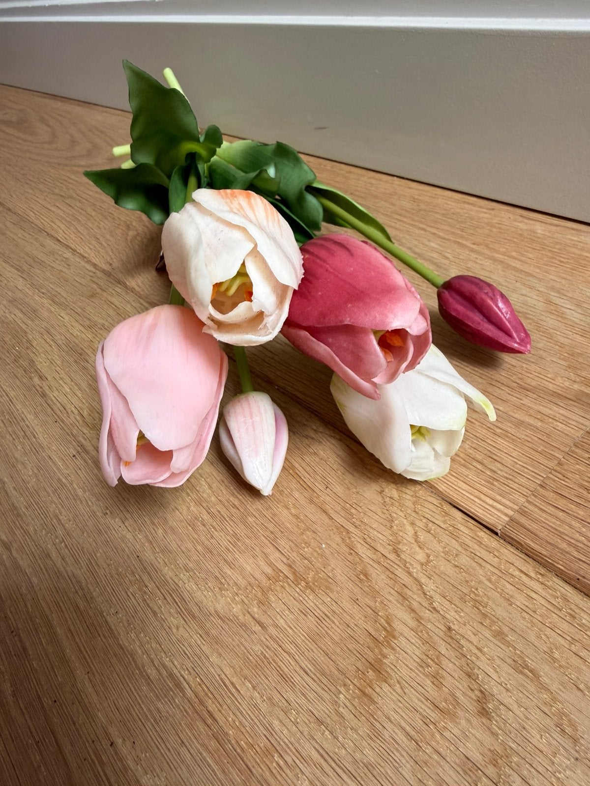 Bos tulpen, mix roze. 7 tulpen, Roze, Nieuw, Ophalen of Verzenden, Kunststof