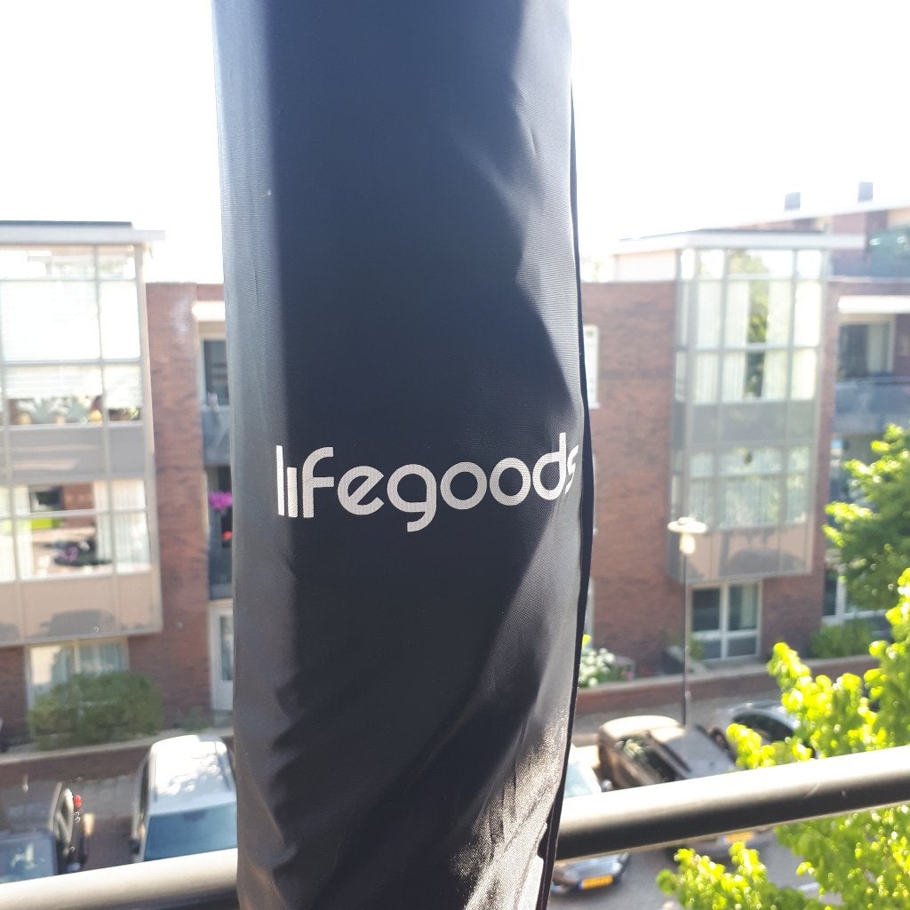 Balkonparasol Lifegoods, Ophalen, Minder dan 1 meter, Parasolvoet, Kantelbaar