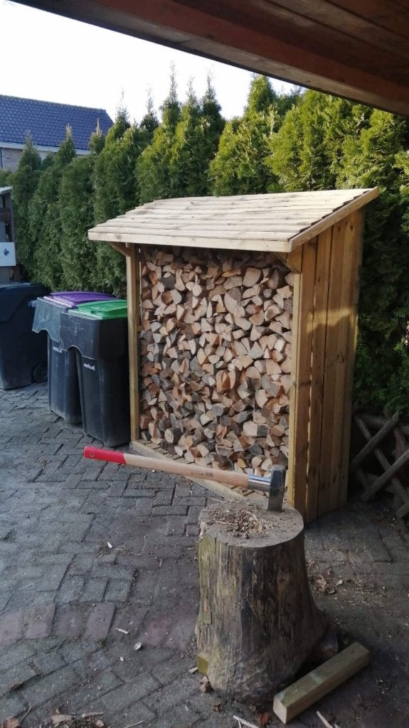 Haardhout berging, Tuin en Terras, Ophalen, Nieuw, Hout, Overige typen