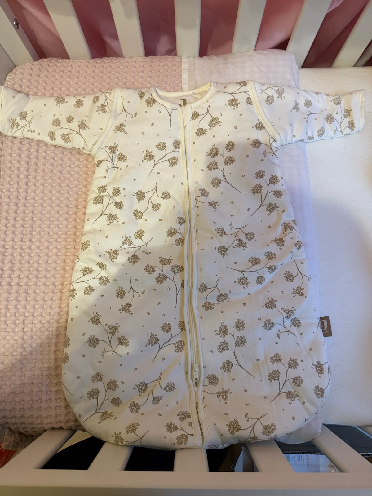 Jollein slaapzak 60 cm 0-3 maanden met afneembare mouwen, Kinderen en Baby's, Ophalen, Jollein, Zo goed als nieuw, Slaapzak