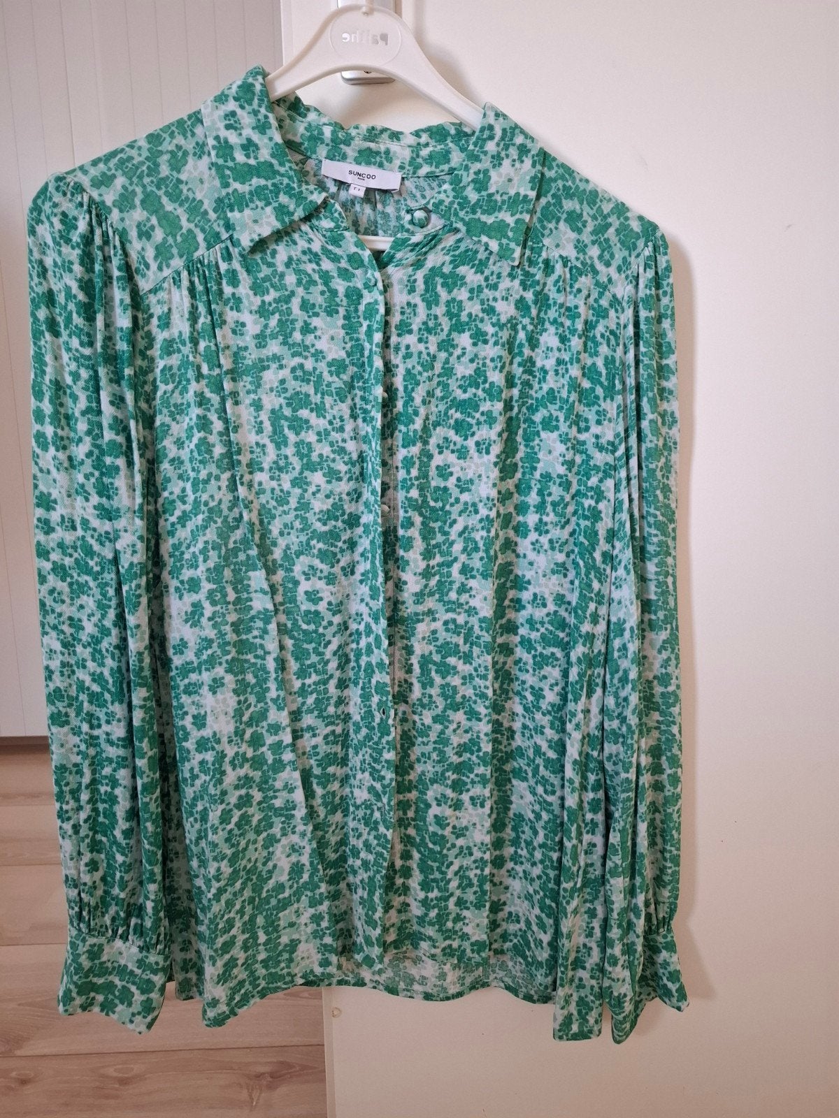 Suncoo Paris Blouse Groen Bloemenprint Maat T1 (S), Ophalen of Verzenden, Zo goed als nieuw, Maat 36 (S), Suncoo Paris