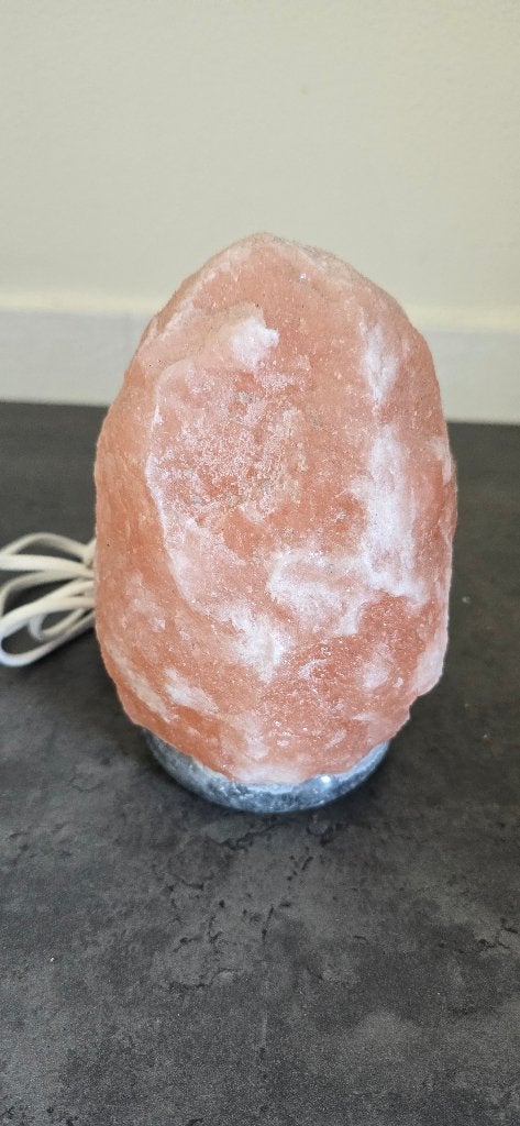 Zoutsteen lamp, Huis en Inrichting, Lampen | Tafellampen, Ophalen, Overige merken, Natuurlijk materiaal, E14 (klein)