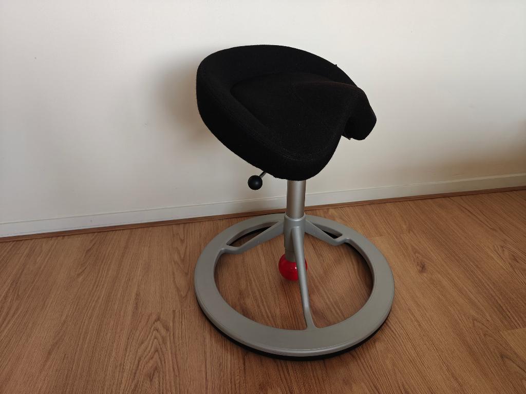 Backapp 2.0 Nordic Wool ergonomische balans zadelkruk, Ophalen, Zwart, Zo goed als nieuw, Bureaukruk