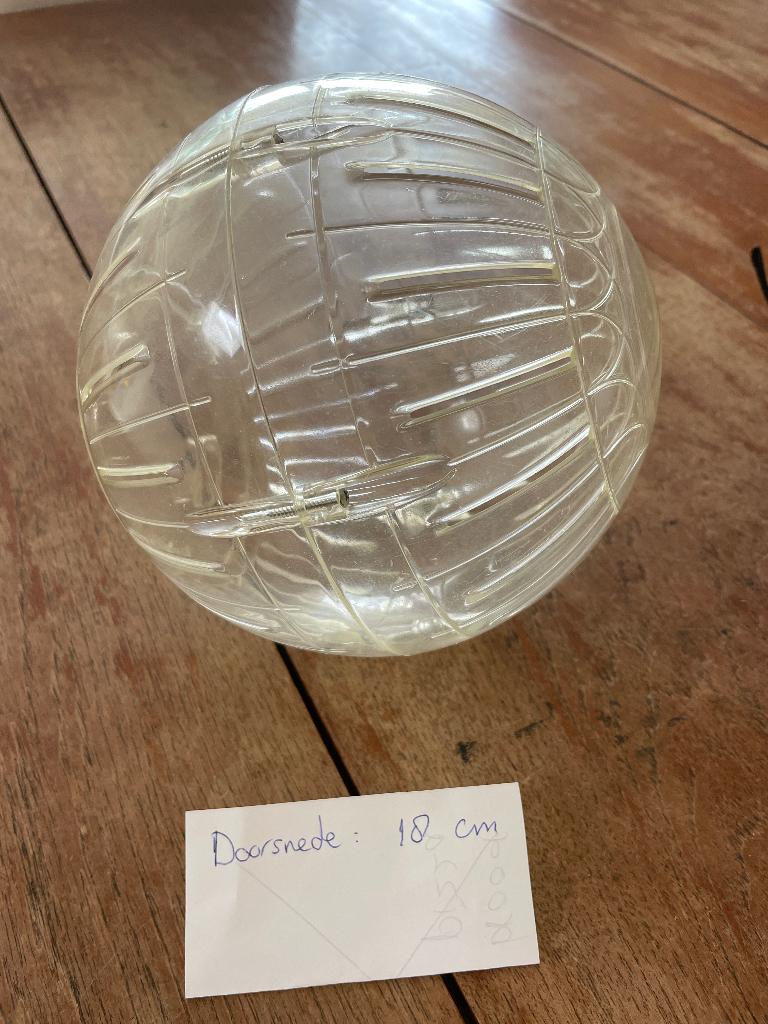 Grote loopbal voor hamster, hamsterbal. Doorsnede 18 cm, Dieren en Toebehoren, Ophalen of Verzenden, Zo goed als nieuw, Loopwiel of Rad