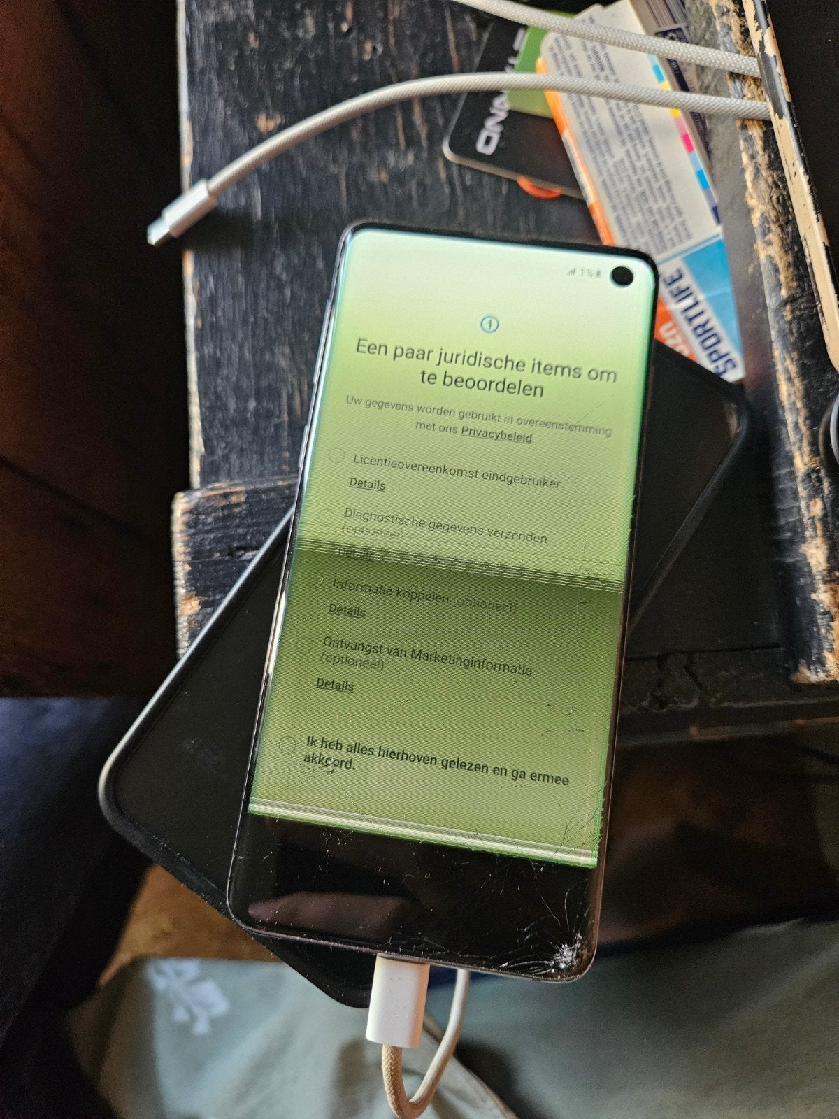 Samsung Galaxy S10 met defect scherm, Telecommunicatie, Verzenden, Zwart, Touchscreen, Zonder simlock