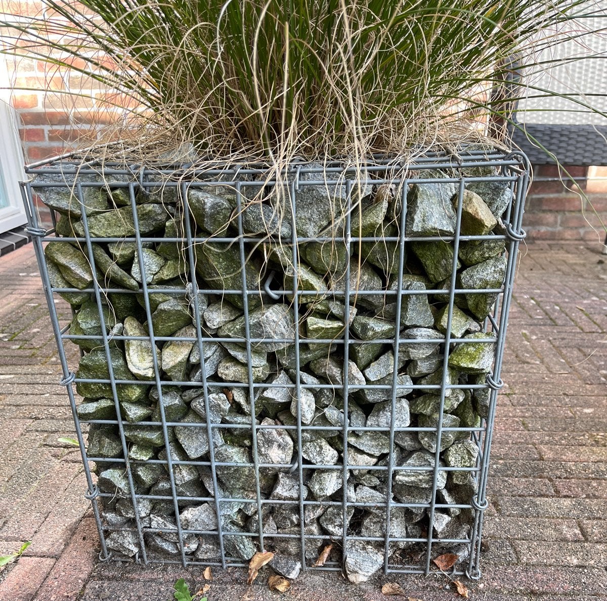 2x Gabion gegalvaniseerde Stalen Plantenbakken - Zilver, Ophalen, Gebruikt, Minder dan 60 cm, Vierkant