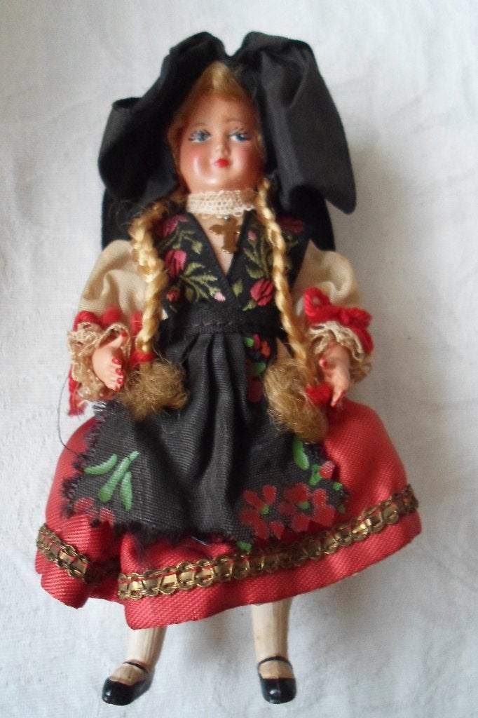 Oud Frans celluloid popje. Petitcollin., Verzamelen, Poppen, Ophalen of Verzenden, Gebruikt, Pop