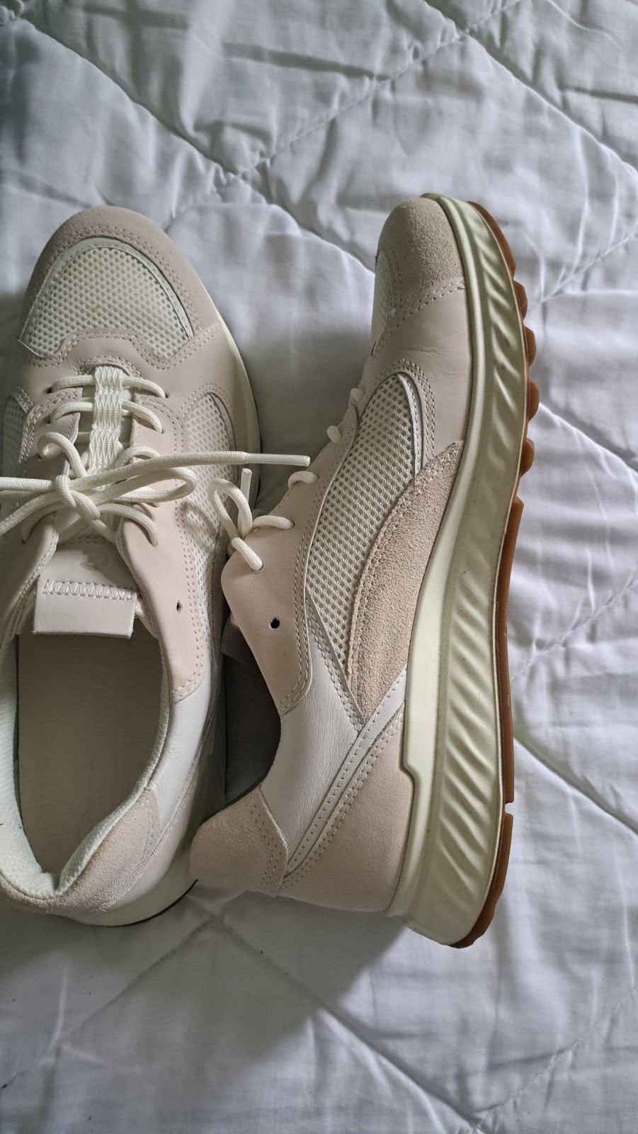 Ecco ST.1 W Nubuck Sneakers Ecru - Maat 42, Ecco, Beige, Nieuw, Ophalen of Verzenden