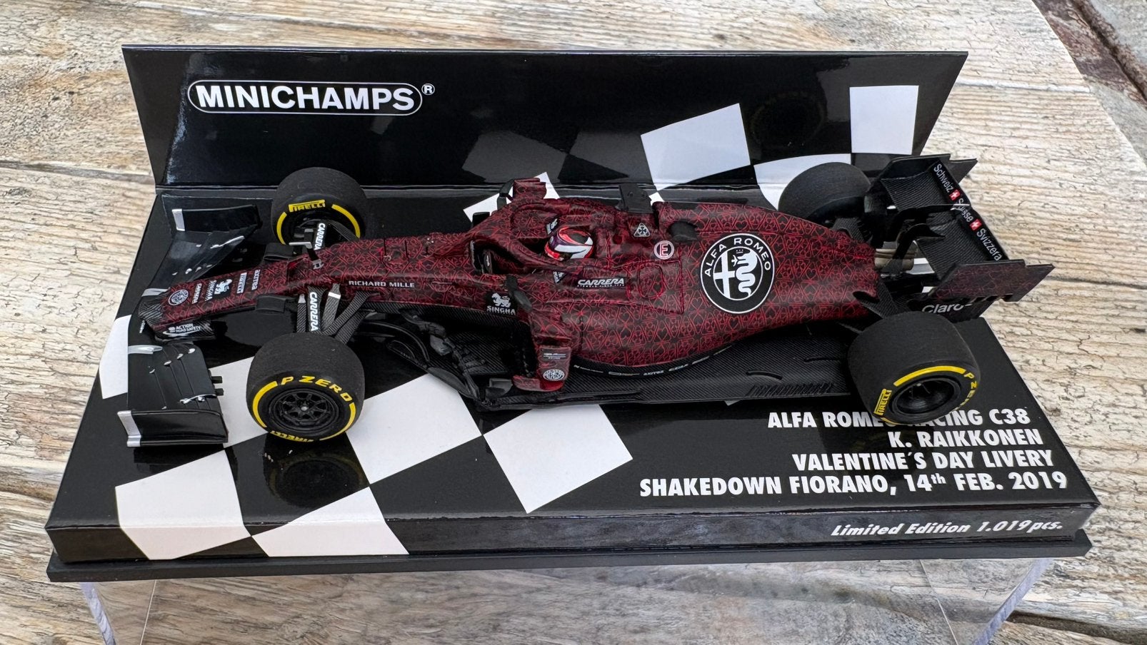 Alfa Romeo Racing C38 “shakedown Fiorano” K Raikkonen 1:43, Ophalen of Verzenden, Zo goed als nieuw, Formule 1