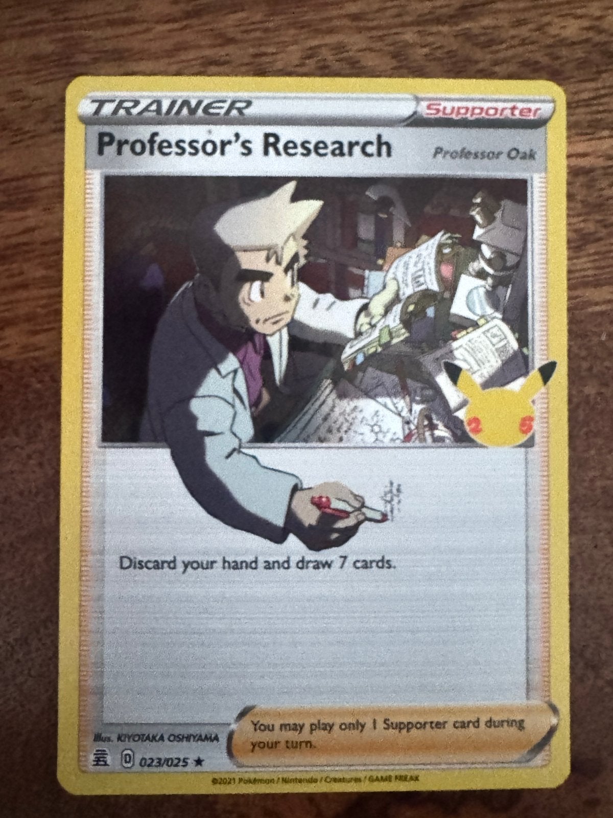 Professor's Research (Professor Oak) Pokémon kaart, Ophalen of Verzenden, Zo goed als nieuw, Losse kaart