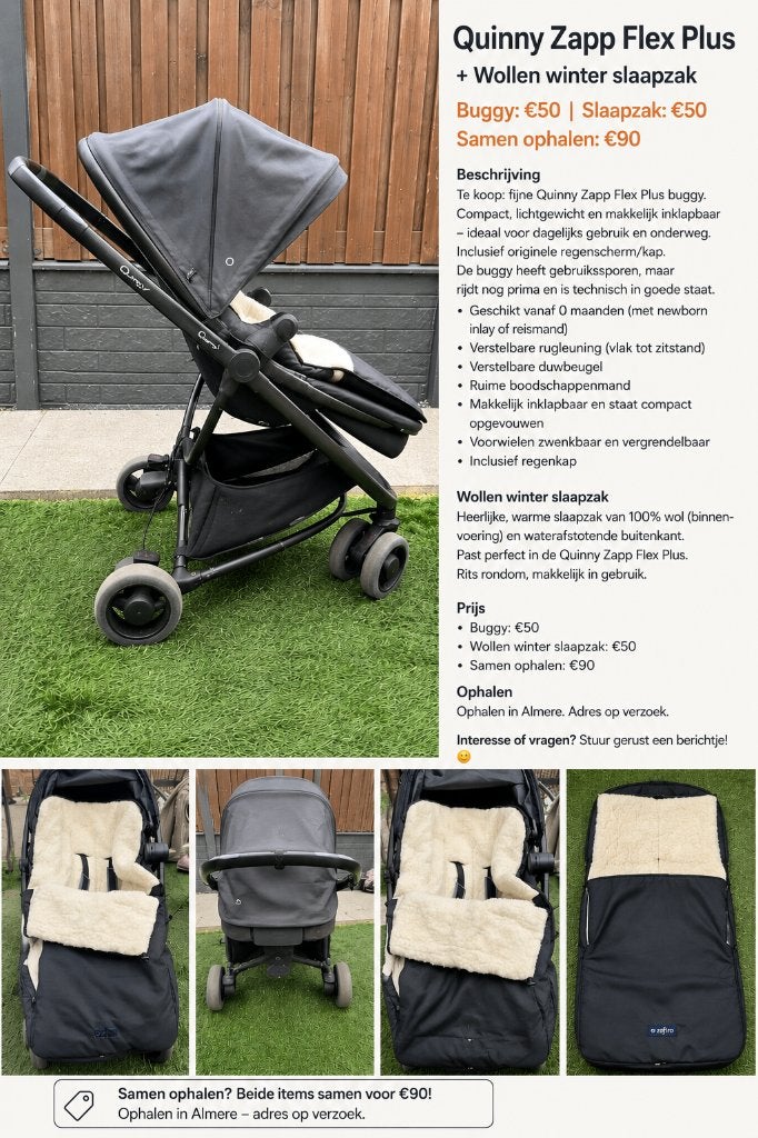 Quinny zapp flex plus, Ophalen, Gebruikt, Quinny, Verstelbare rugleuning