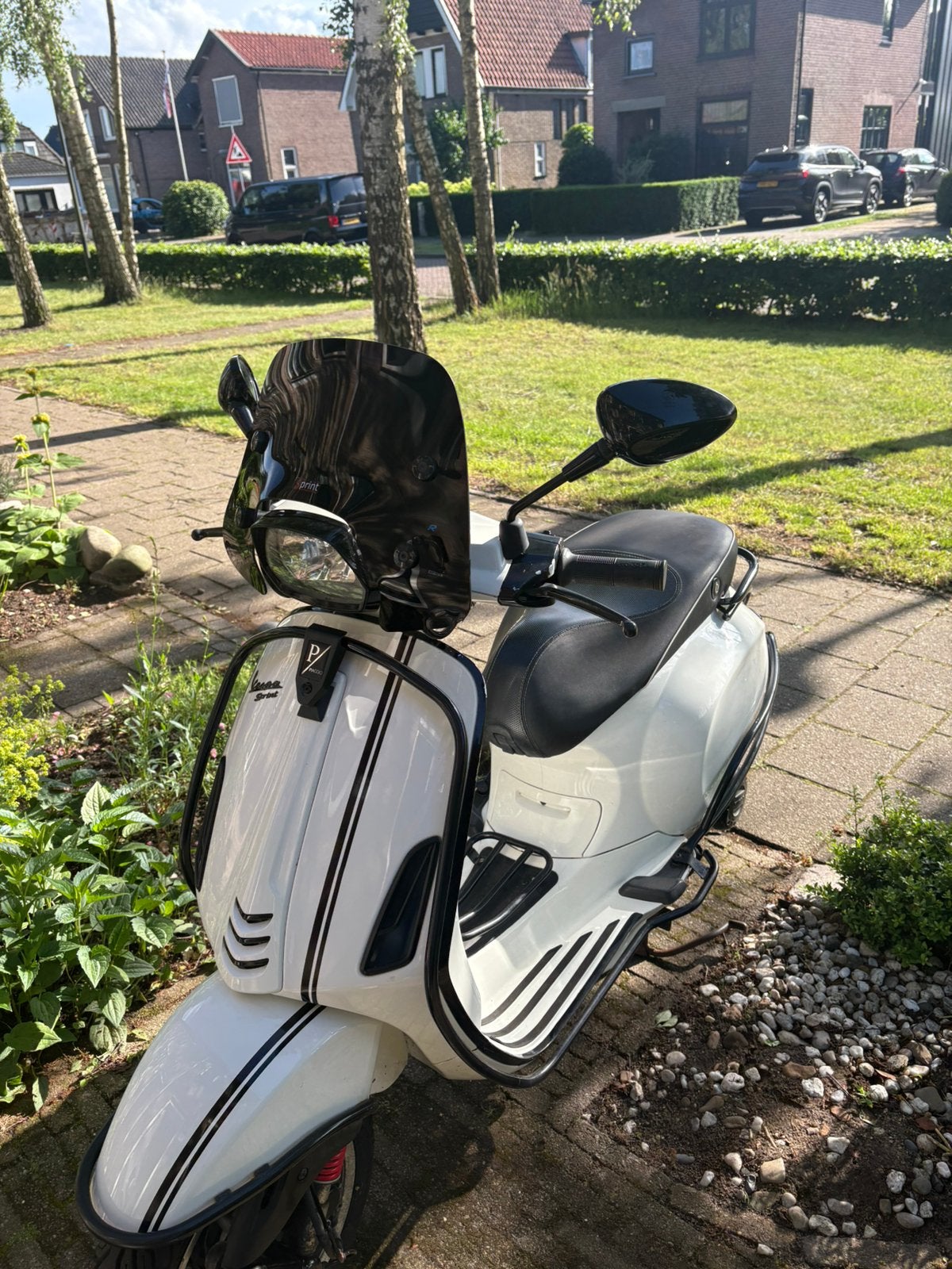 Vespa Sprint 4T 3V (2018) Wit, Fietsen en Brommers, Scooters | Vespa, Ophalen, Gebruikt, Vespa S, Benzine