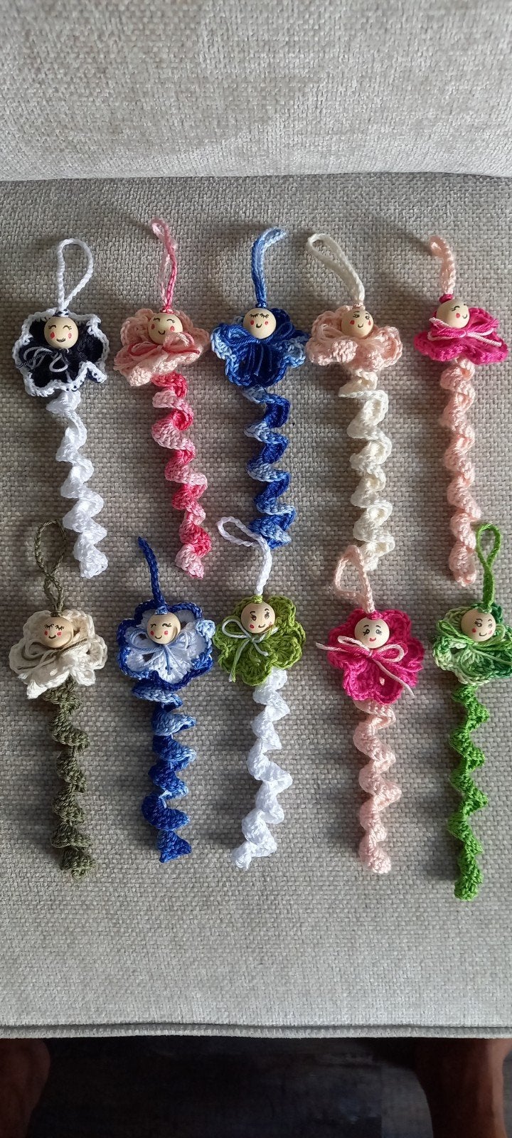 Gehaakte poppetjes sleutelhanger, Verzamelen, Ophalen of Verzenden, Nieuw, Knuffel of Figuurtje