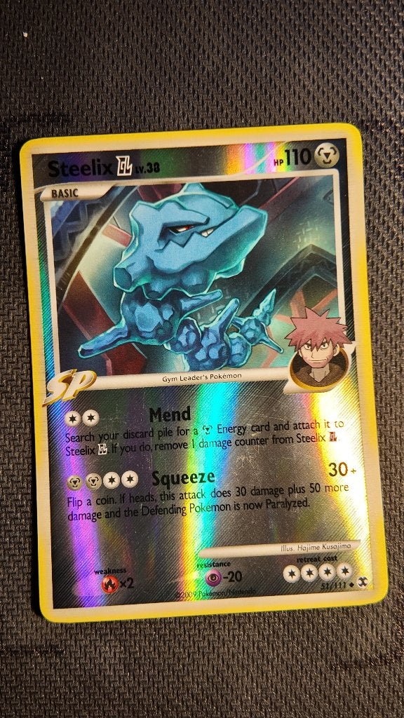 Steelix GL 51 Rising Rivals | Pokemon kaart, Ophalen, Zo goed als nieuw, Losse kaart, Foil