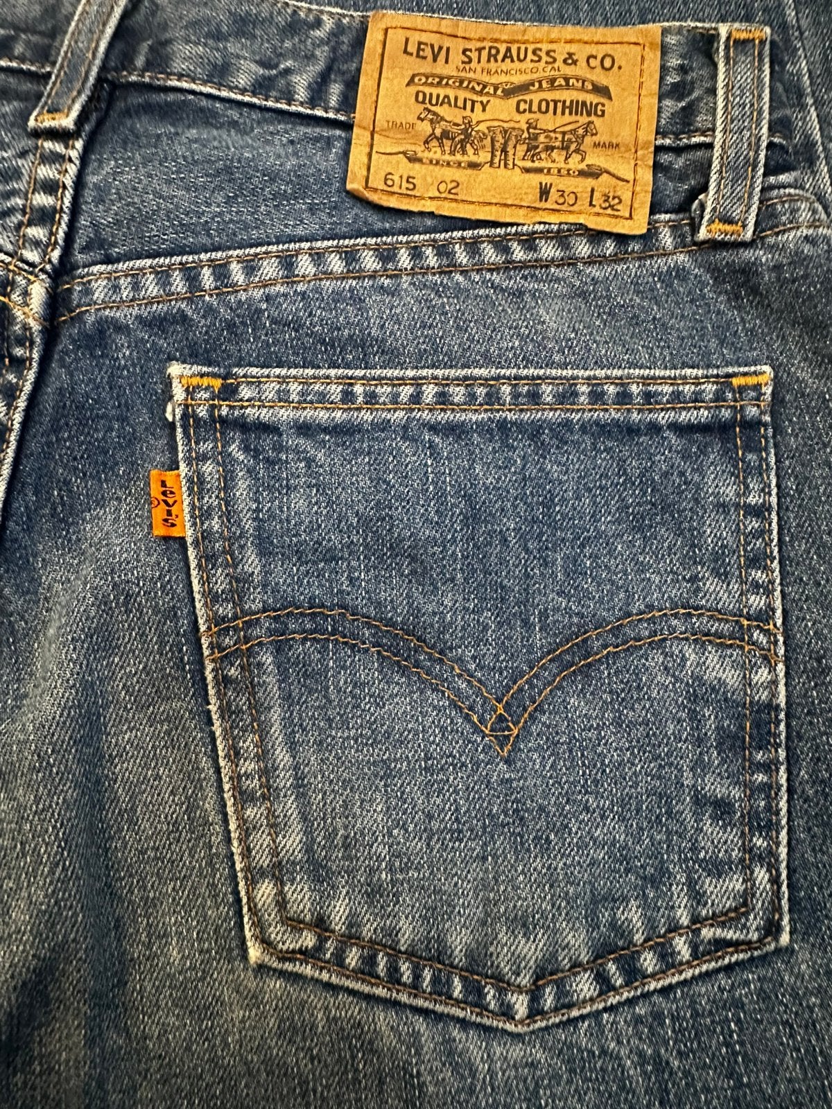 Vintage Levi’s 615 Orange Tab Jeans 29x32 Spanje 1999, Ophalen of Verzenden, Gedragen, Blauw, W28 - W29 (confectie 36)