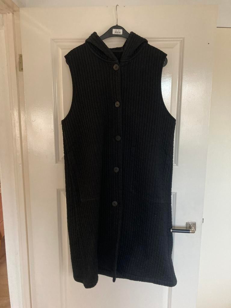 Japanse overjas/bodywarmer, zwart, maat 38/40, Kleding | Dames, Jassen | Winter, Zo goed als nieuw, Maat 38/40 (M), Zwart, Ophalen of Verzenden