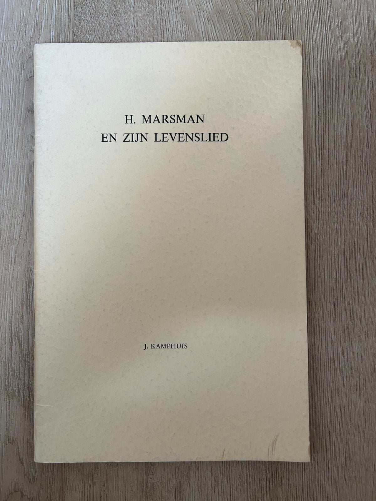 H. Marsman en zijn levenslied - J. Kamphuis, Ophalen of Verzenden, Gelezen