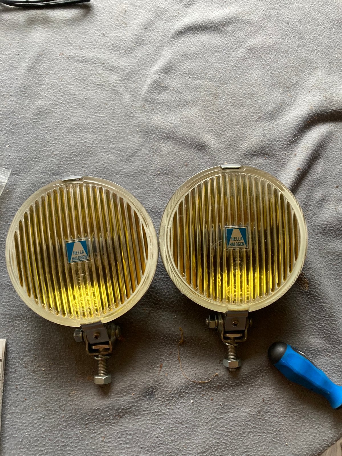 Oldtimer 1 set Hella mistlampen type 140, Ophalen of Verzenden, Gebruikt