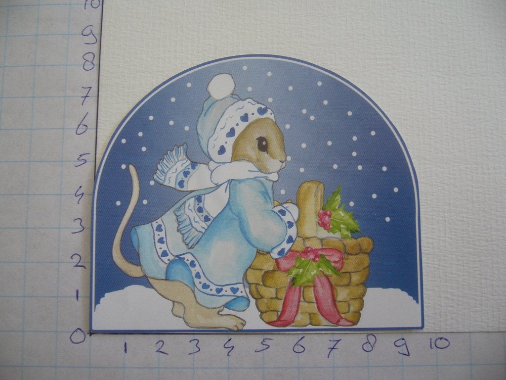 nr. 681 - uitgeknipt 3d plaatje kerst, Ophalen of Verzenden, Nieuw, Kerst, Knipvel