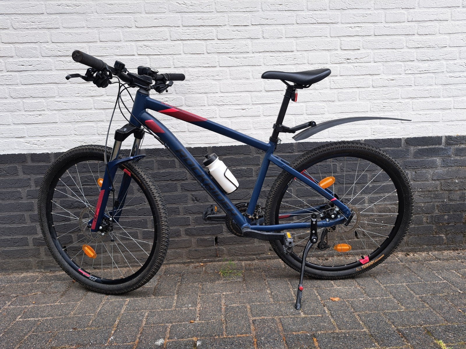 Dames MTB Rockrider ST 520 Marineblauw/Roze, Hardtail, 45 tot 49 cm, Zo goed als nieuw, Dames