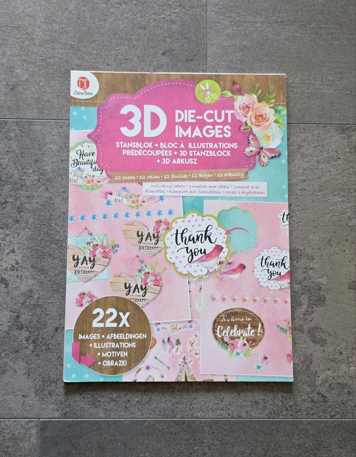 Decotime Décotime 3D die-cut blok stansblok knipvellen NIEUW, Ophalen of Verzenden, Nieuw