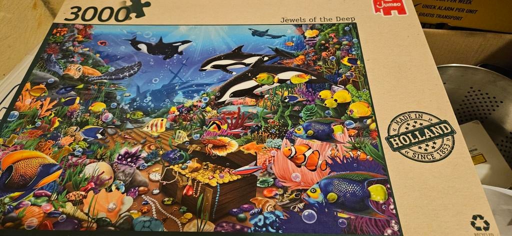 Jumbo Legpuzzel 3000 stukjes - Jewels of the Deep, Ophalen, Meer dan 1500 stukjes, Gebruikt, Legpuzzel