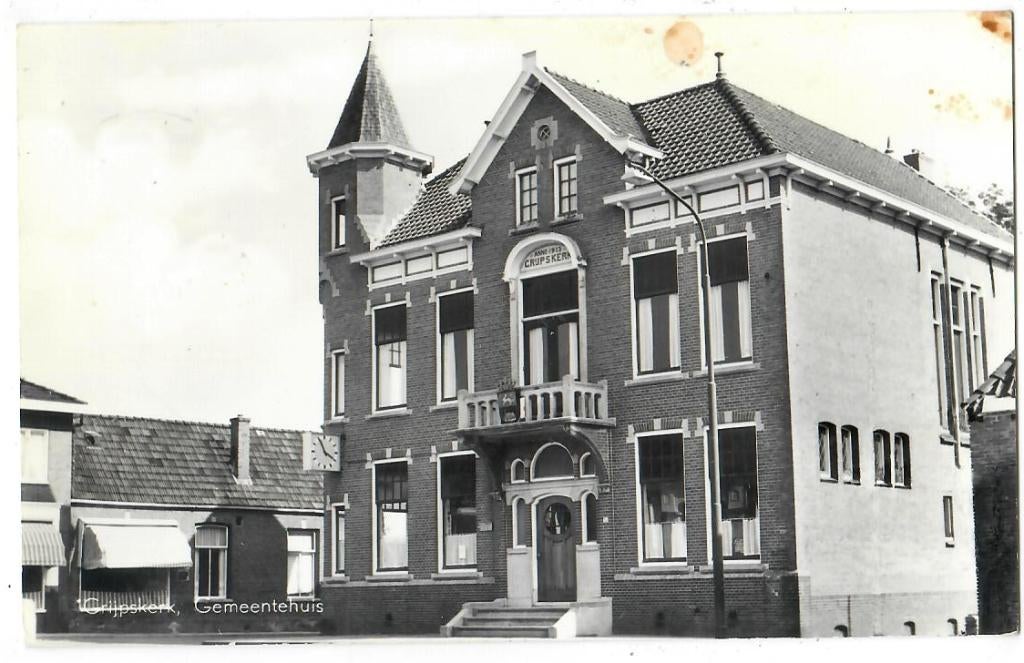 Grijpskerk - Gemeentehuis, Verzenden, 1960 tot 1980, Gelopen, Groningen