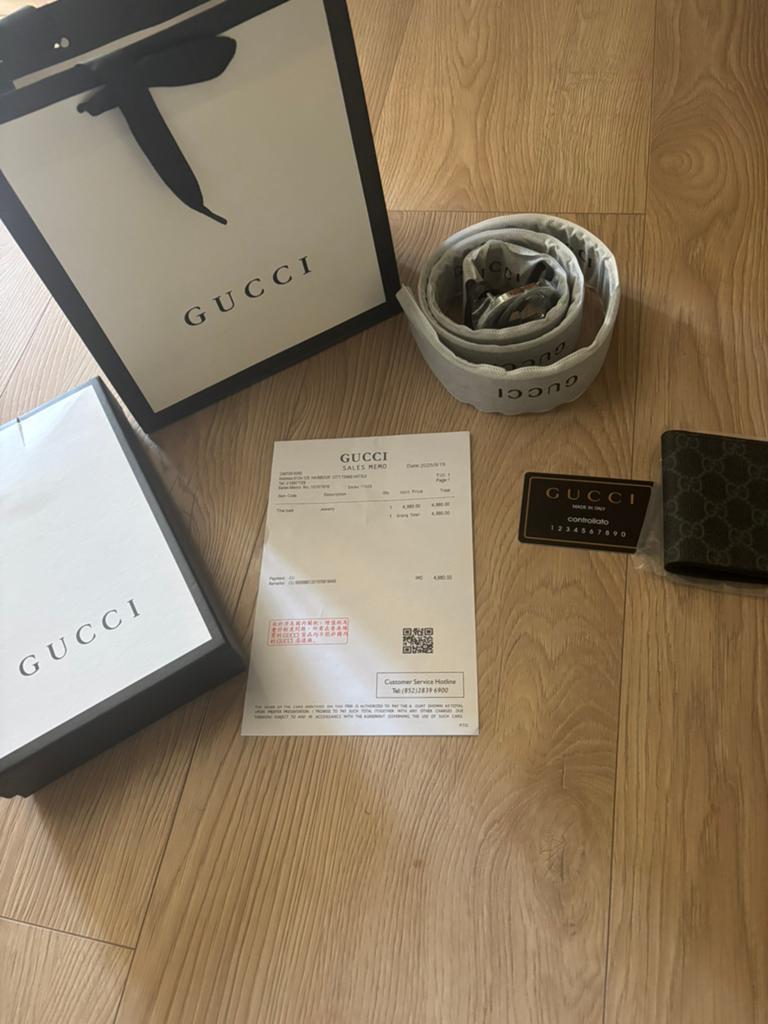 Gucci cadeau box riem+ portemonnee, Ophalen of Verzenden, Nieuw