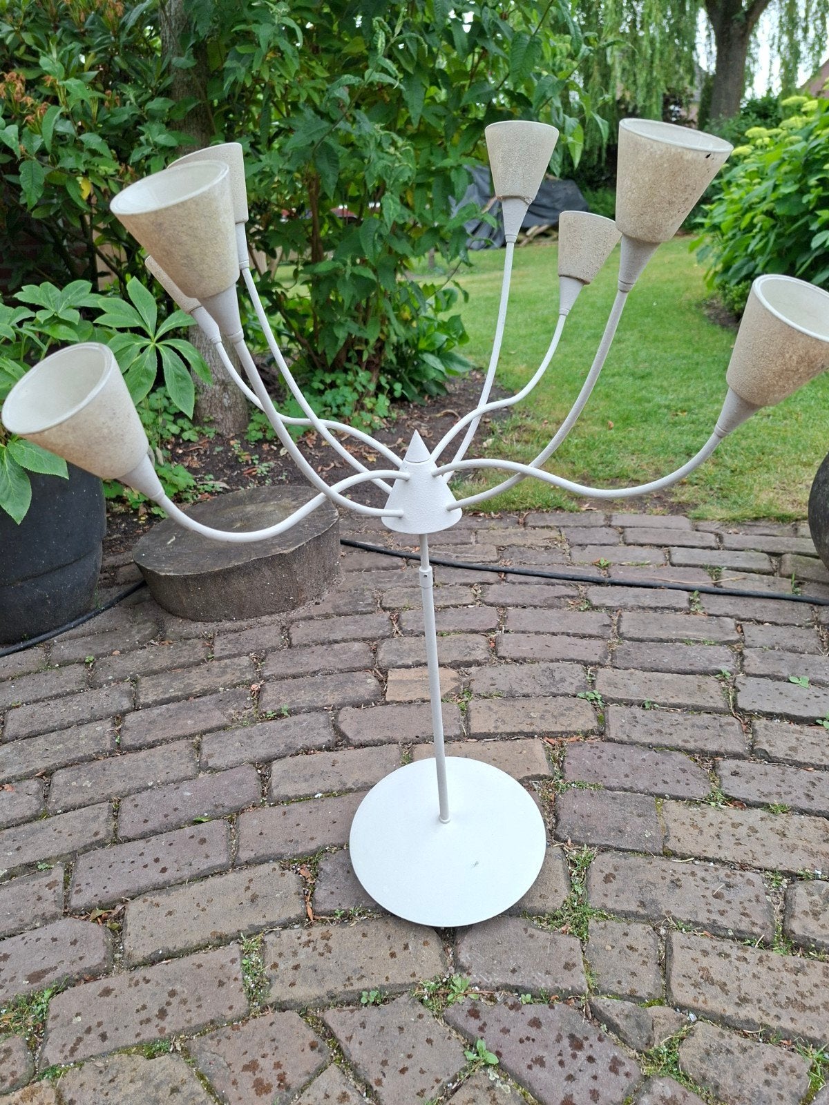 Leuke vintage hanglamp, 76 cm hoog, Huis en Inrichting, Ophalen, Gebruikt, Vintage, Retro, Glas