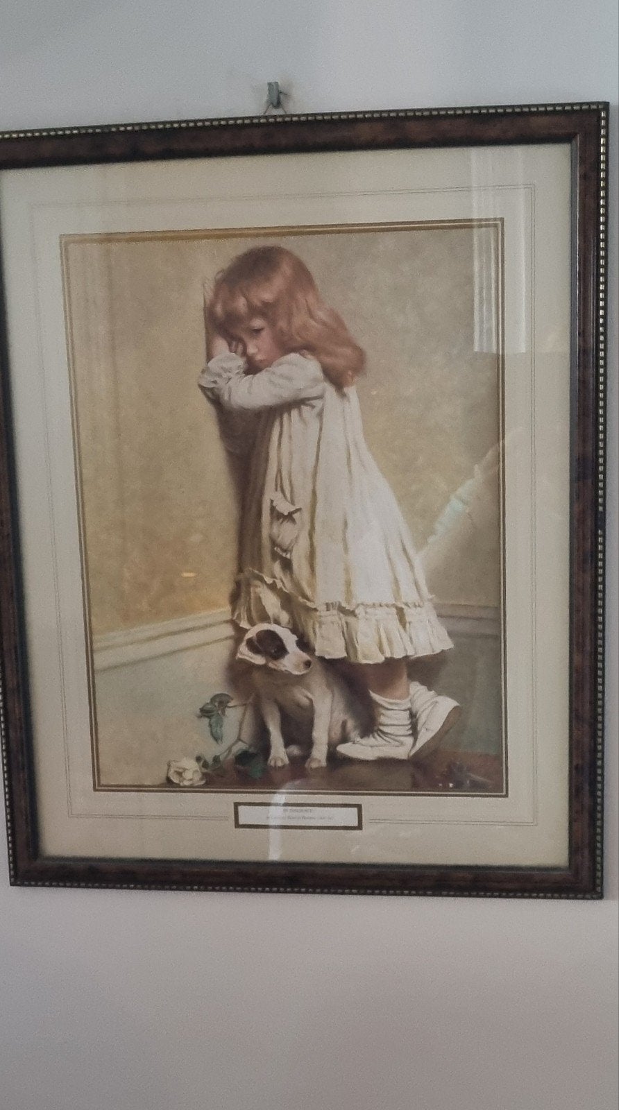 Ingelijste print "In Disgrace!" van Charles Burton Barber, Antiek en Kunst, Kunst | Schilderijen | Klassiek, Portret of Personen