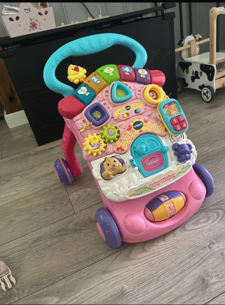 VTech loopwagen roze, Kinderen en Baby's, Speelgoed | Buiten | Voertuigen en Loopfietsen, Ophalen, Zo goed als nieuw