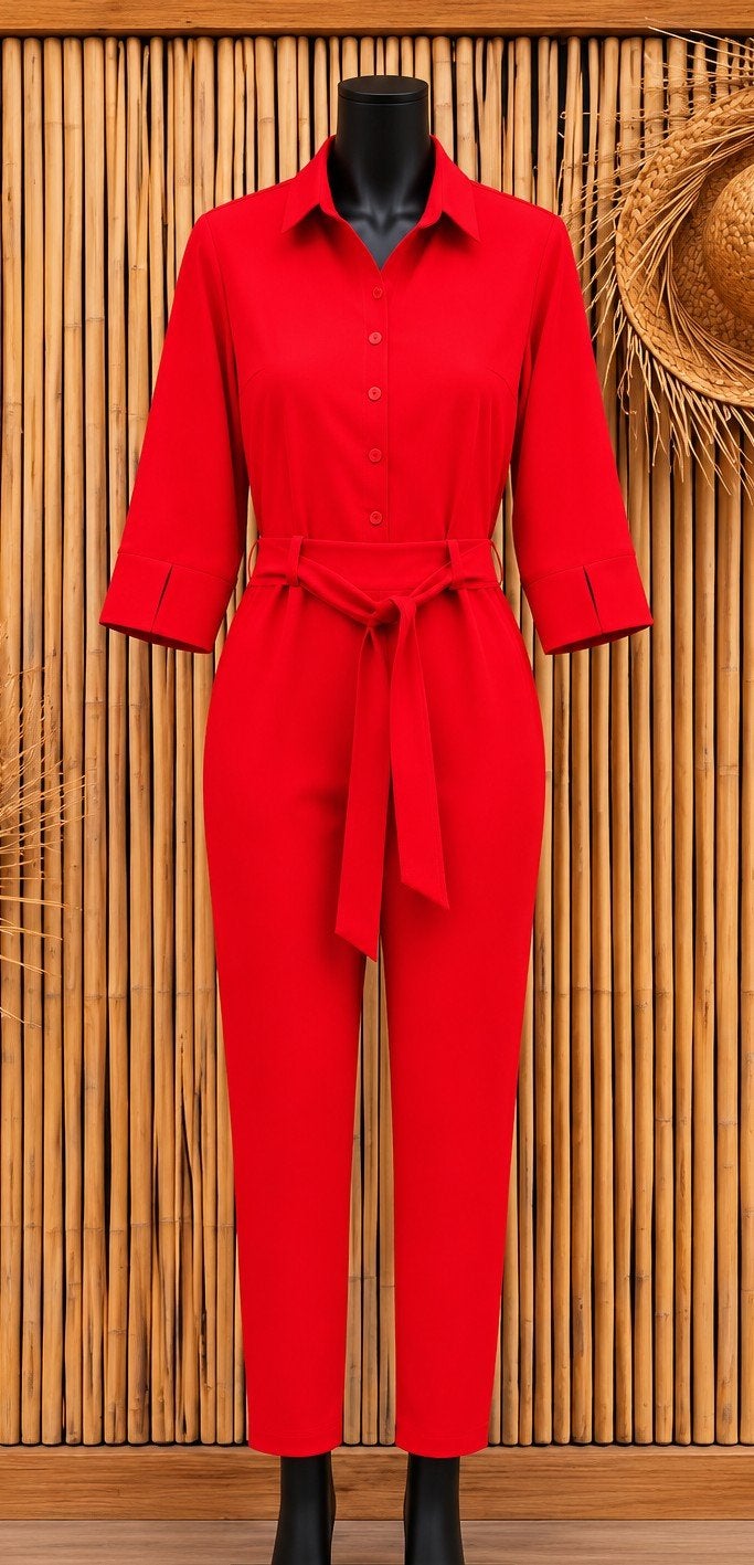 Nieuwe Mi Piace travelstof Jumpsuit maat XL Kleur Red, Kleding | Dames, Jumpsuits, Mi Piace, Verzenden, Maat 46/48 (XL) of groter